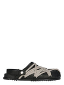 Rick Owens Leather Sandals Megalaced Mule Granola Black