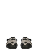 Rick Owens Leather Sandals Megalaced Mule Granola Black