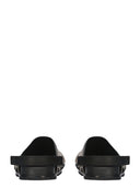 Rick Owens Leather Sandals Megalaced Mule Granola Black