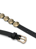 Golden Goose Belt Trinidad Thin Washed Leather Flesh Side With Studs
