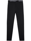 Off Leggings White With Logo Band