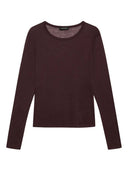 Anine Bing Sylvie T-shirt à manches longues Marron foncé