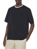 MAISON KITSUNE 'Oversiase Fox T Shirt z Relief Purping