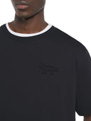 MAISON KITSUNE 'Oversiase Fox T Shirt z Relief Purping