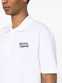 Maison Kitsune` Handwriting Polo With Embroidery