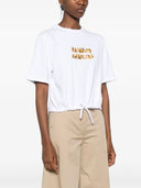 Camiseta de logotipo bordado de Maison Kitsune`