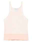 Maison Kitsune` Ribbed Tank Top With Baby Fox Applique