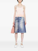 Maison Kitsune` Ribbed Tank Top With Baby Fox Applique