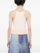 Maison Kitsune` Ribbed Tank Top With Baby Fox Applique