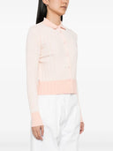 Maison Kitsune` Pleated Cardigan With Baby Fox Appliqué