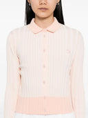 Maison Kitsune` Pleated Cardigan With Baby Fox Appliqué