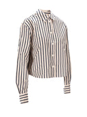 Anine Bing Essie Cropped Shirt Maritime Stripe