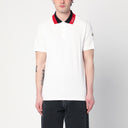 Moncler White Cotton Polo Shirt