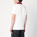 Moncler White Cotton Polo Shirt