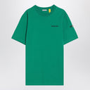 Moncler X Frgmt Green T Shirt In Cotton With Logo Prints