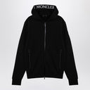 Moncler Black Cotton Zipped Felpa