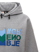 Felpa con cappuccio da ricamo al logo Grenoble Moncler