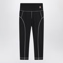 Moncler Grenoble Black Leggings In Stretch Nylon Blend