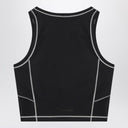 Moncler Grenoble Black Top In Stretch Nylon Blend