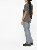 Golden Goose Golden W' Regular T Shirt Jersey di cotone invecchiato con ricamo