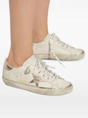 Golden Goose Super Star Leather Upper Laminated Star And Heel Glitter Edge