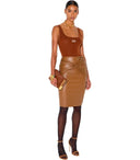Gonna Marrone Elisabetta Franchi