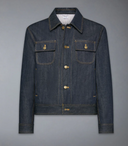 Thom Browne 背带实用夹克（22 英寸）日本布边牛仔布
