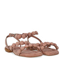 Flache Sandale in Ash Regy-Rosa