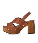 Sandalo con tacco Miss Olivia Eva marrone