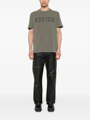 Golden Goose Golden M's Regular T Shirt Distressed Cotton Jersey With Logo