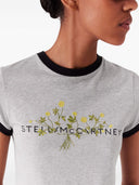 Stella Mc Cartney Logo Floral Embroidered T Shirt