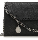 Stella Mc Cartney Falabella Continental Wallet With Chain Eco Shaggy Deer W/Ruthenium Chain