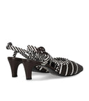 Braune, gewebte Slingback-Pumps von Strategia