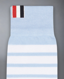 Thom Browne Mid Calf Socks W/ 4 Bar In Lightweight Cotton
