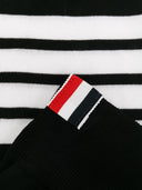 Thom Browne Mid Calf Socks W/ 4 Bar In Lightweight Cotton
