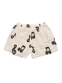 Mini Rodini Note Aop Muslin Shorts