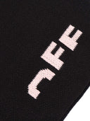 Écharpe Off White Type Logo Noir Rose Doux
