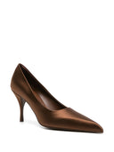 Prada Satin-Pumps mit spitzer Zehenpartie
