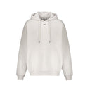 Felpa con logo bianco sporco