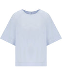 Mm Max Mara Ridende Hellblaue Bluse