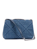 Tory Burch Kira Diamond Quilt Denim Small Convertible Shoulder Bag