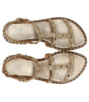 Flache Ash Plus Gold-Sandale