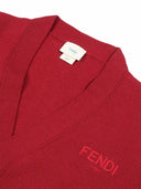 Fendi Jr Cardigan Laine Tricot Logo