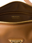 Prada Medium Leather Top Handle Bag With Padlock