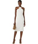 Elisabetta Franchi Ivory Midi Dress