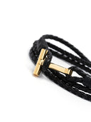 Bracelet tressé Tom Ford avec logo T