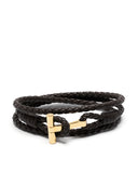 Bracelet tressé Tom Ford avec logo T