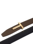 Tom Ford Reversible Belt with Logo Plaque