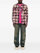Palm Angels Checked Shirt With Curved Logo