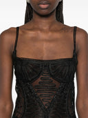 The Attico Midi Dress With Embroidery